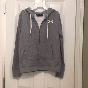 WOMENS UNDER ARMOUR ZIPPER DOWN HOODED SWEATSHIRT